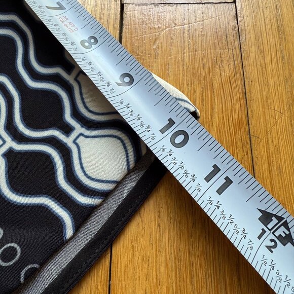 Peter Pilotto Size 8 Black Geometric Silk Short Sleeve Mini Shift Dress - Picture 13 of 16